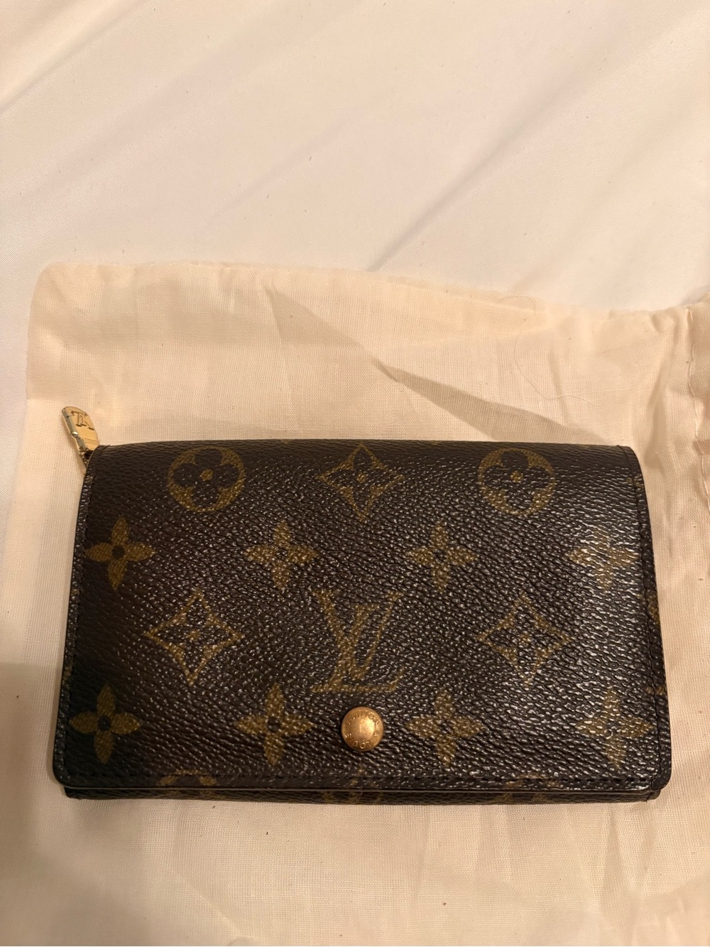 Louis Vuitton Monogram Canvas Fold Wallet - Brown/Gold